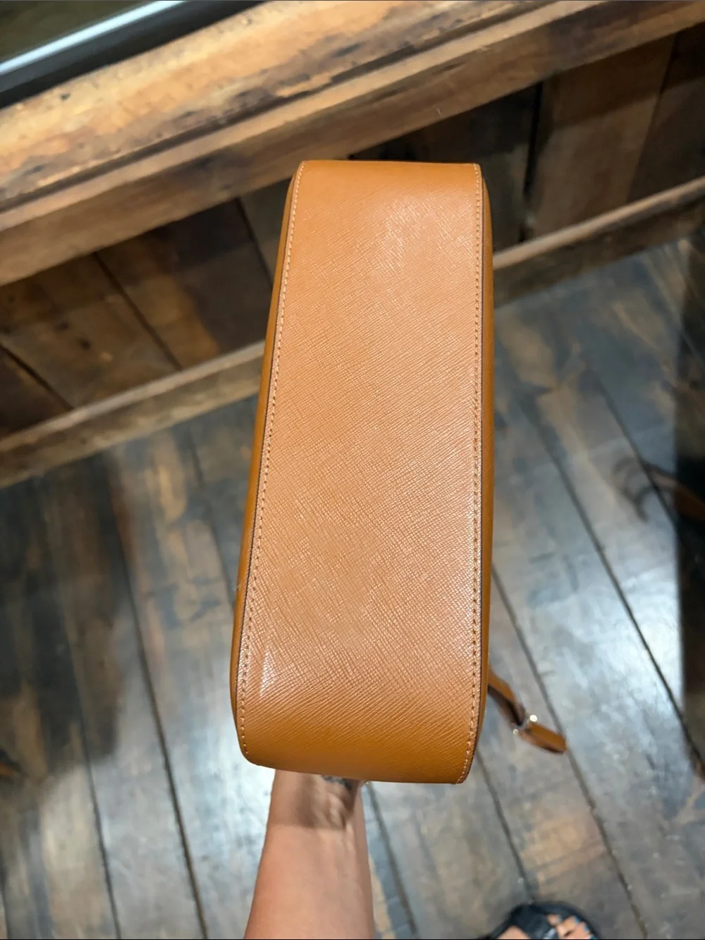 kate spade Tan Saffiano Leather Crossbody Shoulder Bag